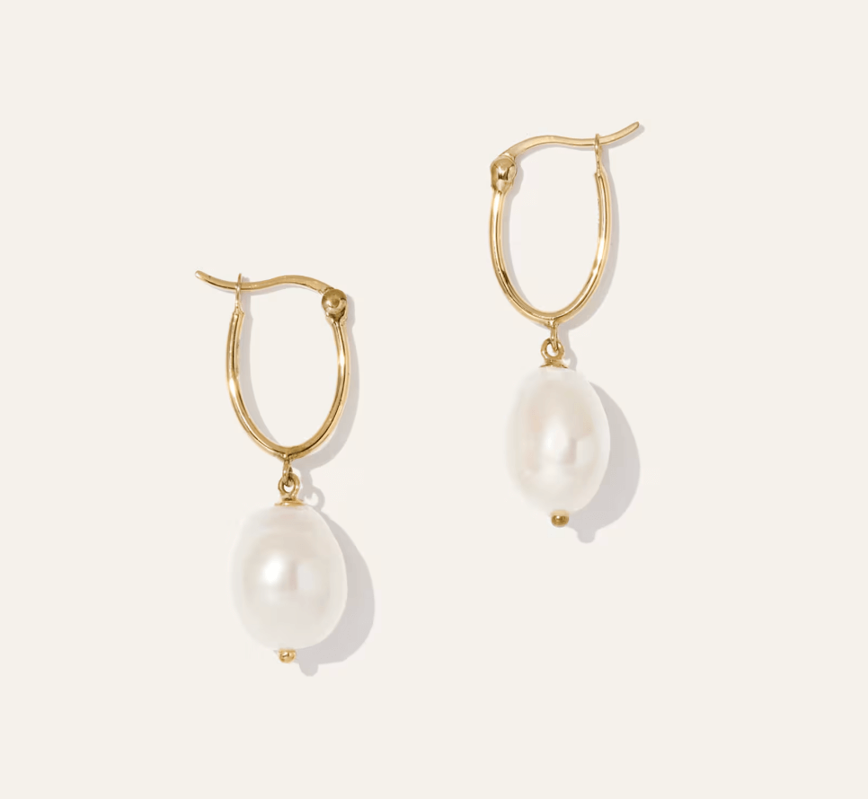quince pearl drop earrings